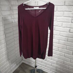 Reitmans Ladies Size Small Long Sleeves Lightweight Burgundy Sweater